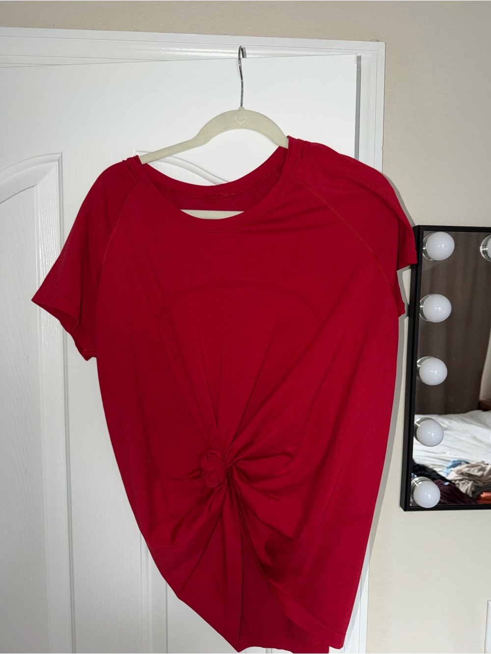 lululemon athletica Red Knot-Front Short Sleeve Tee